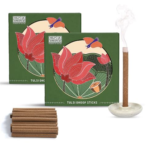 Pure Tulsi Dhoop | Natural Incense Sticks for Spiritual Use – Help Us Green