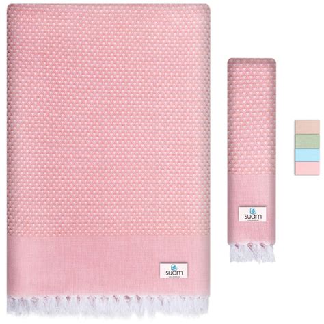 Suam Mellow Turkish Cotton 180 TC Towel - Coral Pink | Best Absorbent ...