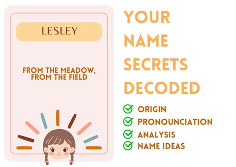 Name Meaning Lesley
