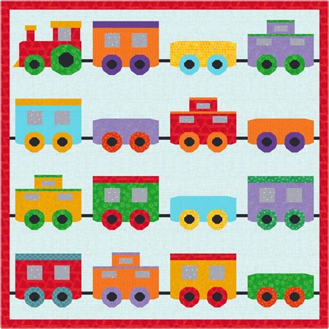 Train Quilt Pattern 的图像结果
