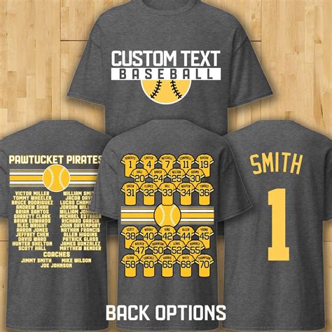 Custom Baseball Team T-shirt, Team Baseball Gift, Personalized Baseball ...