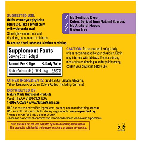 Biotin Maximum Strength‡ Softgels | Healthy Hair, Skin and Nails | Nature Made®