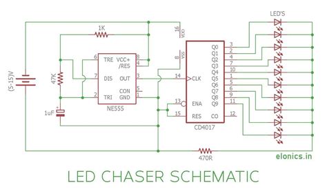 Image result for LED Light Chaser Circuit