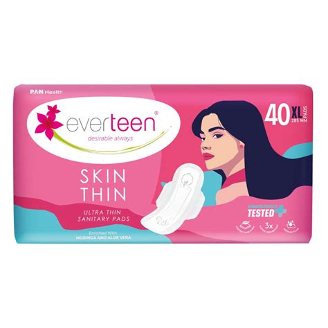 everteen SKIN THIN XL Sanitary Pads With Moringa and Aloe Vera