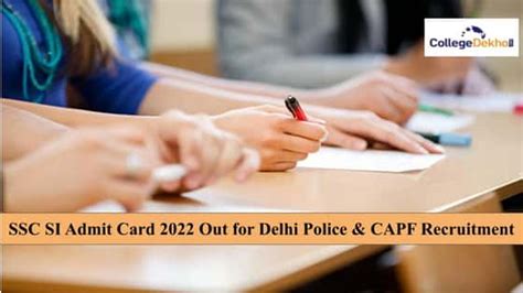 SSC SI Admit Card 2022 Out for Delhi Police, CAPF Recruitment: Get ...