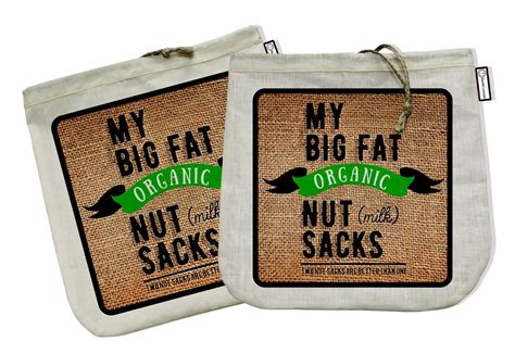 My Big Fat Organic Nut (milk) Sacks. Set of 2 Bags (12"x12") Commercial ...