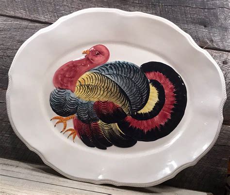 Gorgeous Vintage Turkey Platter from Italy