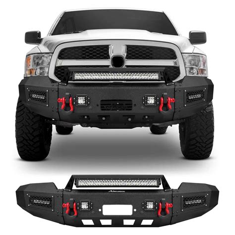 Buy Front Bumper, Bumper with LED Light Bar and Winch Plate Compatible ...