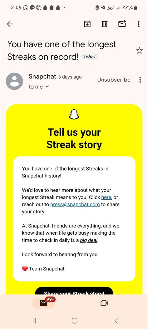 Snapchat longest streaks : r/Scams