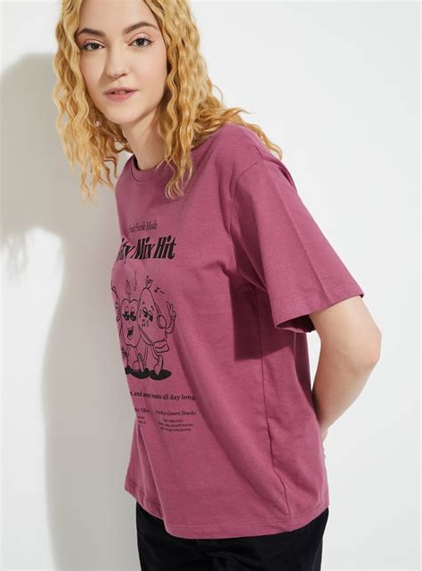 Buy URB_N Women Printed Relaxed Fit T-shirt Online at just Rs. 249.0 ...