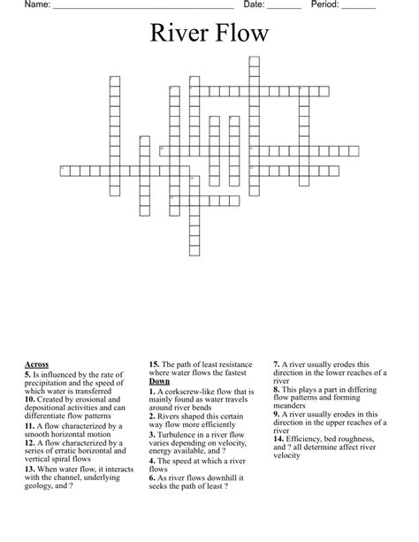 French River To The English Channel Crossword - prntbl ...