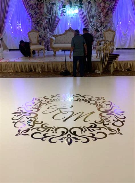 Personalized Wedding Vinyl Decals Dance Floor Decals Monogram Floor ...