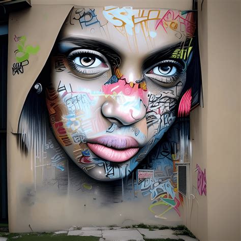 Beautiful Graffiti Street Art Portrait · Creative Fabrica