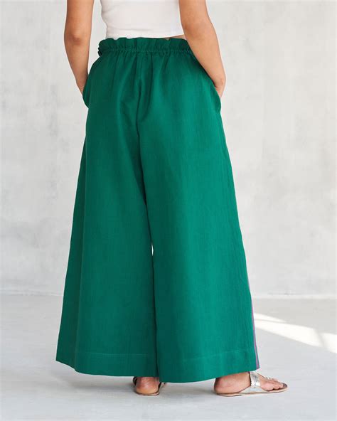 Paperbag Waist Pants - Green – Nicobar