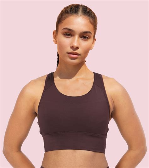 Enamor Wide Straps Seamed T-back Basic Workout Sports Bra - Quick Dry,