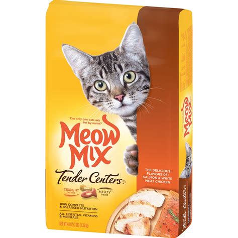 Meow-Mix Tender Centers Dry Cat Food Salmon & Chicken - 3 lb – Pet Life