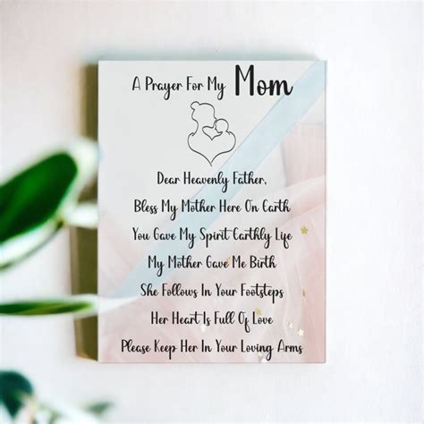 A Prayer for Mom - Spiritual Wall Art Inspirations - Plans With Jesus