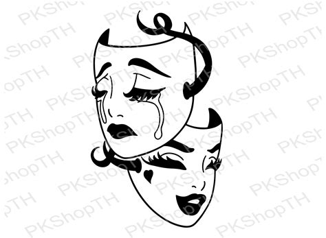 Happy Sad Masks svg Thespian mask svg png pdf jpg | Etsy