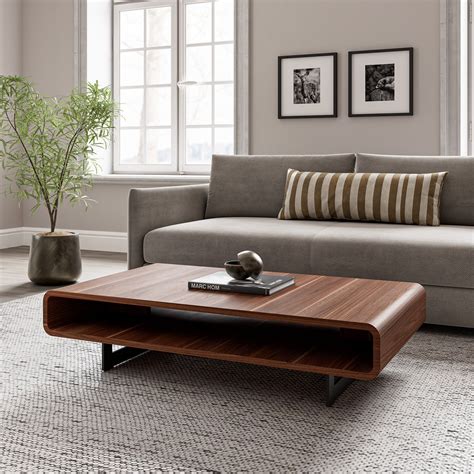 Eureka Ergonomic Modern Walnut Retangular Coffee Table For Living Room ...