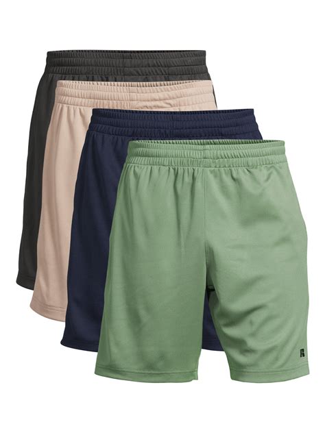 Russell Athletic Men's Mesh Shorts, 8" Inseam, 4-Pack, Sizes S-2XL ...