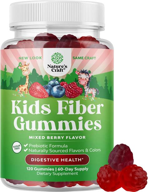 Amazon.com: High Prebiotic Fiber Gummies for Kids - Dietary Fiber ...