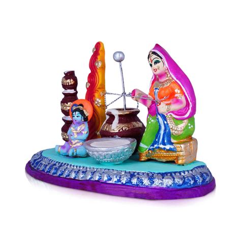 Giri - Yashoda Krishnar Statue | Krishna With Butter Pot | Navratri Golu