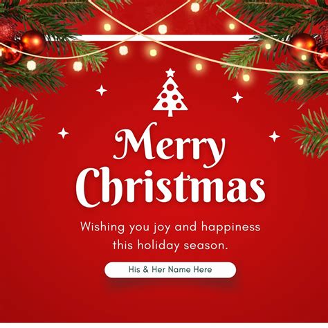Wishing You A Wonderful Christmas 2026 Card With Name
