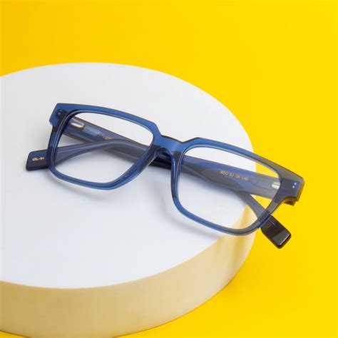 Buy TED SMITH Unisex Full Rim Blue Square Frame Online