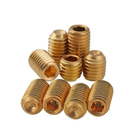 Brass Grub Screws Set Allen Key Screws Hex Socket Grub | Desertcart INDIA