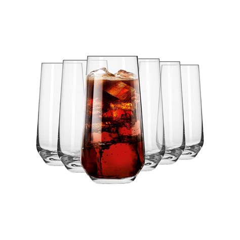 Snapklik.com : Tall Water, Juice, Drinking Glasses, Set Of 6, 16.2 Oz ...