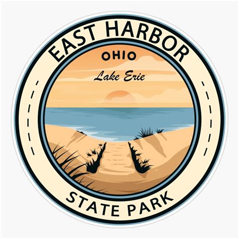 Onim East Harbor State Park Ohio Badge Sticker, Phone Decal Water ...