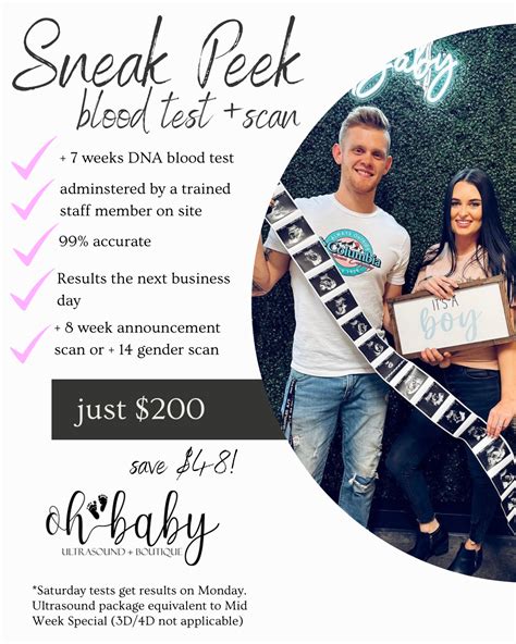 Early Gender Blood Tests - Oh Baby Ultrasound + Boutique