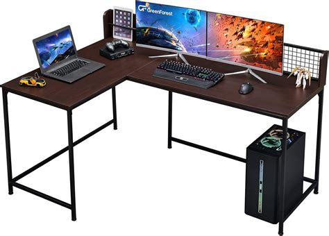 Buy L Shaped Desk 65" x 43", Large L Desk with Storage, Corner Computer ...