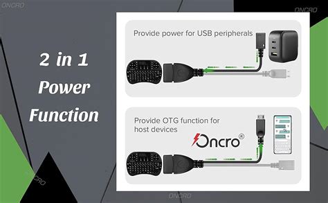 ONCRO® Fire TV Stick Amazon Upgraded USB 2 in 1 Micro Y Splitter Cable ...