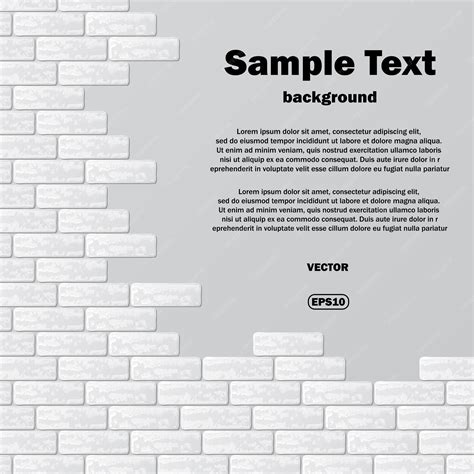 Premium Vector | Gray brick wall with text
