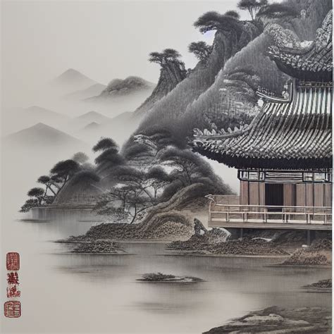 中國水墨畫 Ai 的图像结果