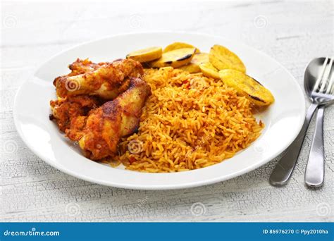 Jollof Rice, West African Cuisine Stock Photo - Image of meal, jollof ...