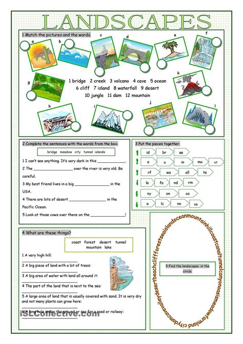 Landform Map Worksheet PDF 的图像结果