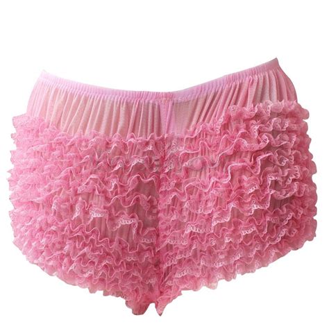 Yummy Women Frilly Knickers Burlesque Ruffle Lace Shorts Fancy Dress ...