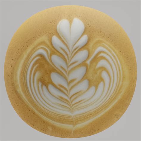 Coffee Rosetta Latte Art | FREE food materials | BlenderKit