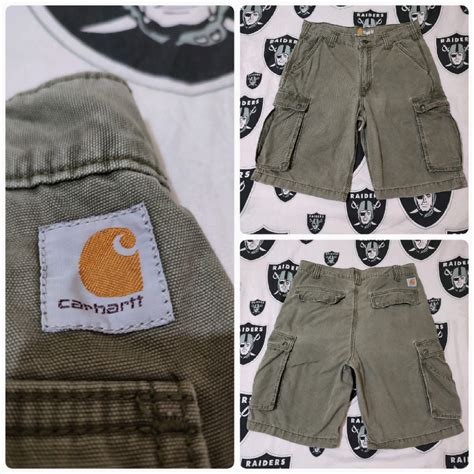 Carhartt cargo short ( olive green), Men's Fashion, Bottoms, Shorts on ...