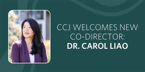 CCJ Welcomes New Co-Director, Academic: Dr. Carol Liao - Centre for ...