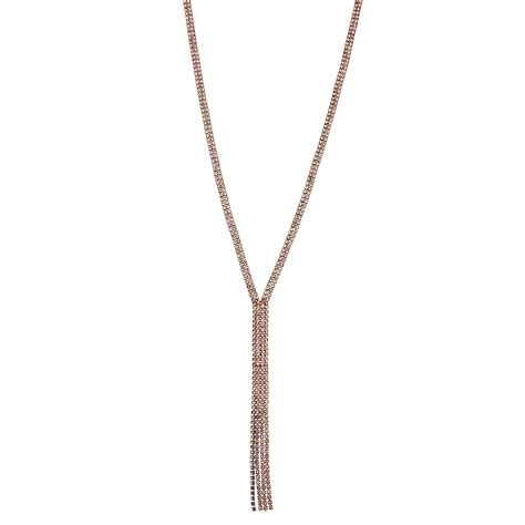 Simply Vera Vera Wang Brown Gold Tone Long Y-Necklace