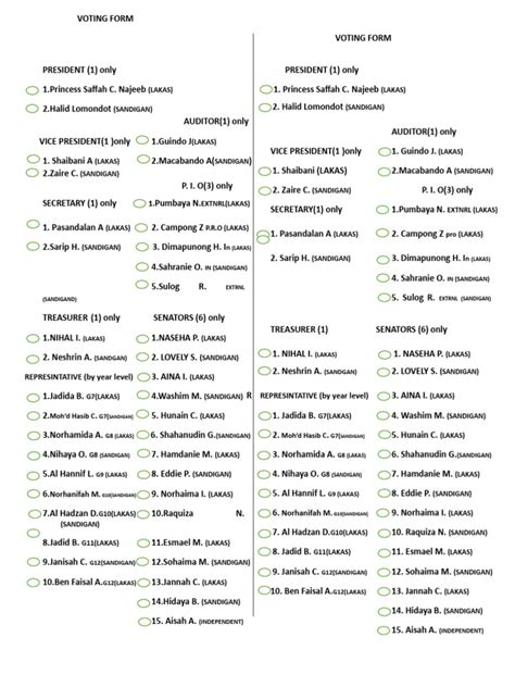 Voting Form 的图像结果