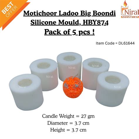 Motichoor Ladoo Big Boondi Candle Mould, HBY874 - 5 Pcs Combo ₹485 (Ju ...
