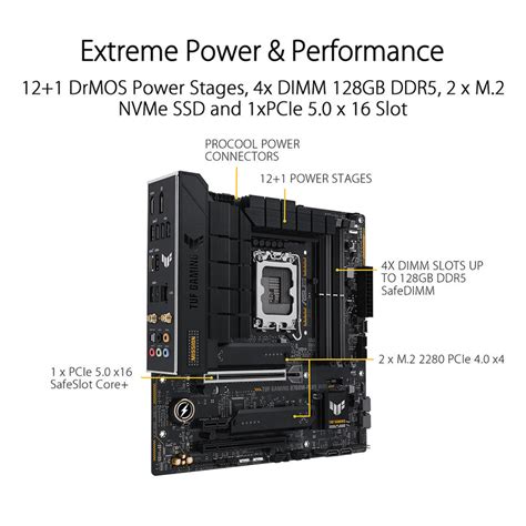 ASUS TUF GAMING B760-PLUS WIFI Intel B760 ATX Motherboard - tpstech.in