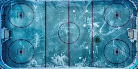 Outdoor ice hockey rink in winter condition ideal for sports or winter ...