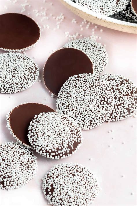 Peppermint Snowcaps Candy - Girl Gone Gourmet