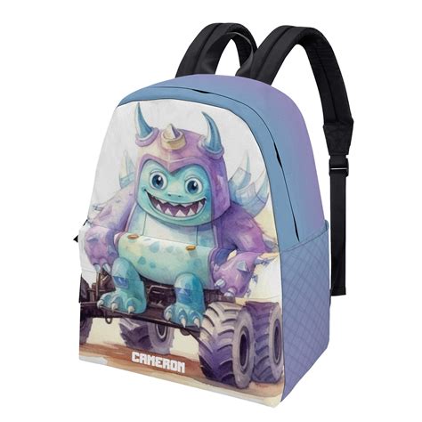 Custom Monster Truck Backpack | Custom Travel Bag | Baby Bag ...