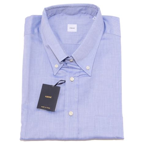 2698P camicia uomo CARREL azzurra manica corta shirt men sleeveless